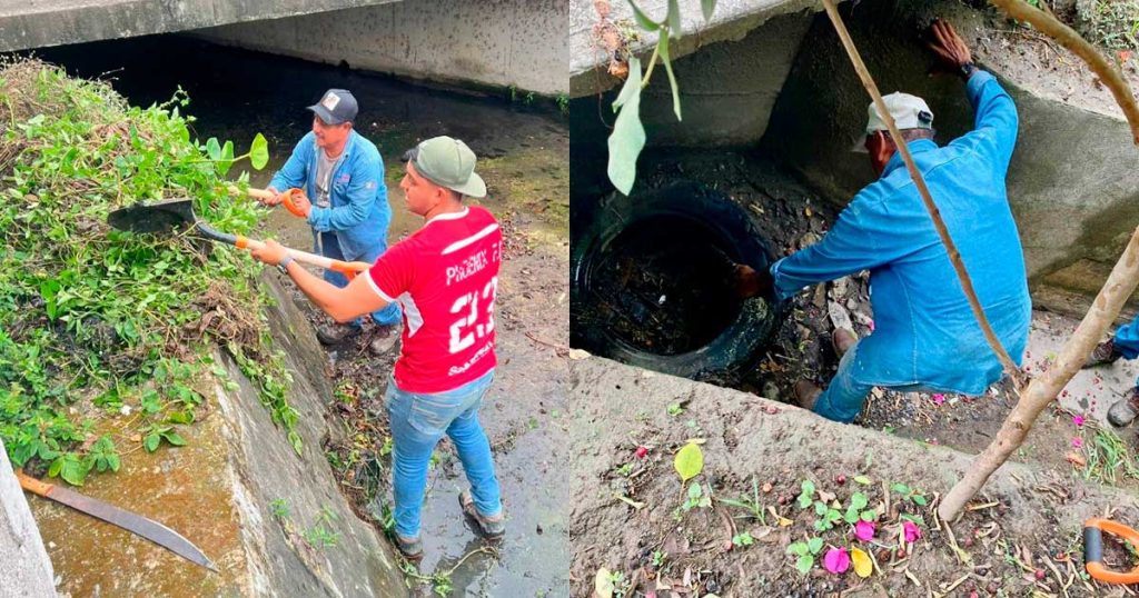 Trabaja CAEV en prevención de encharcamientos e inundaciones en Gutiérrez Zamora Trabaja CAEV en prevención de encharcamientos e inundaciones en Gutiérrez Zamora