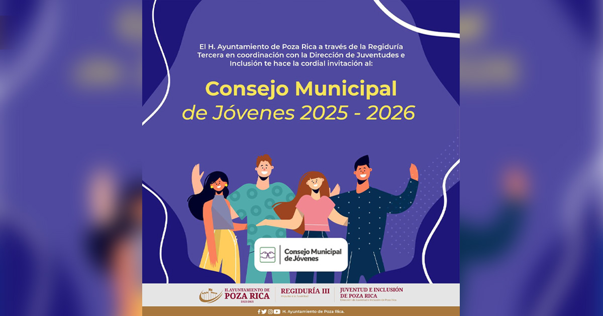 Abren convocatorias para el Consejo Municipal de Jóvenes 2025–2026 Abren convocatorias para el Consejo Municipal de Jóvenes 2025–2026