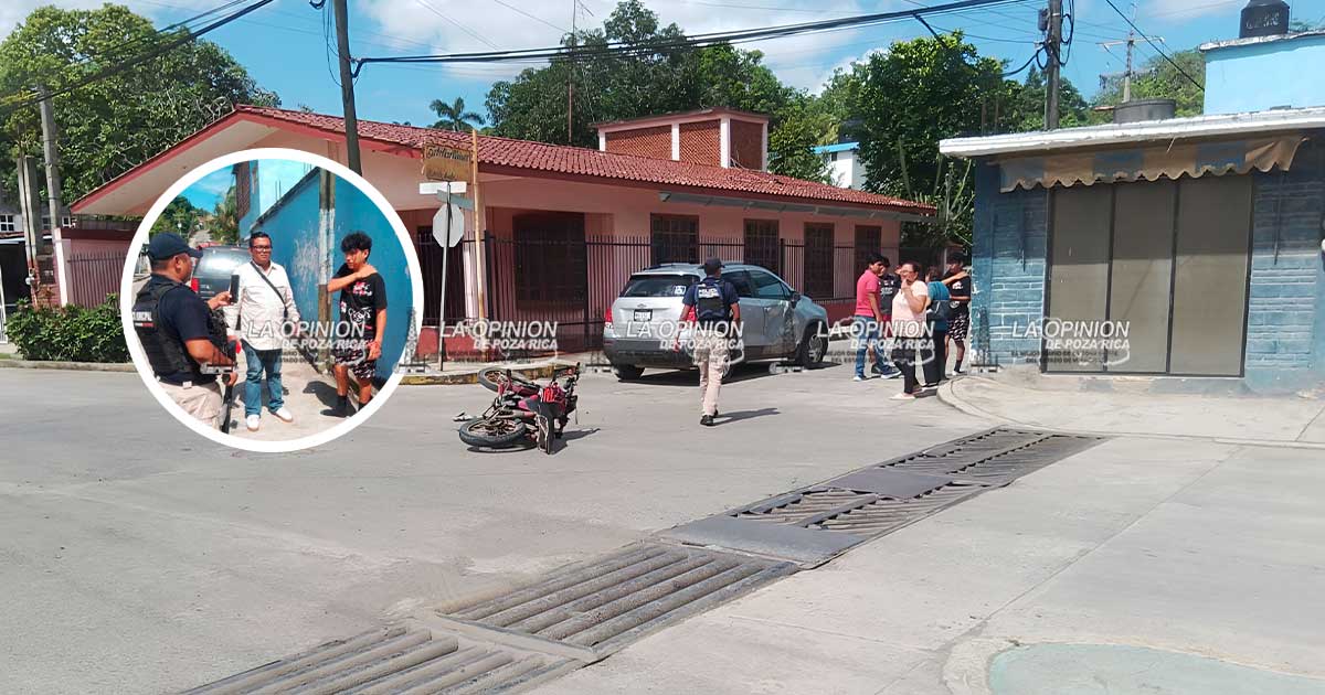 Aparatoso choque en transitado Boulevard de Cerro Azul Aparatoso choque en transitado Boulevard