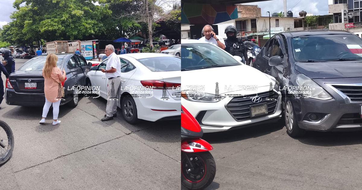 Imprudente mujer provoca accidente Imprudente mujer provoca accidente