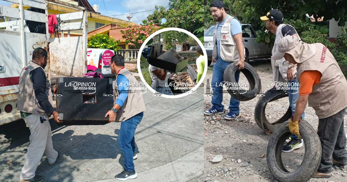Anuncian campaña de descacharrización en la colonia El Vergel Anuncian campaña de descacharrización en la colonia El Vergel