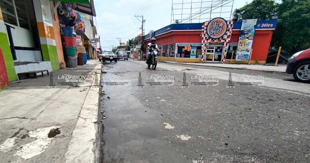Colapsa drenaje en avenida Papantla y genera contaminación Colapsa drenaje en avenida Papantla y genera contaminación