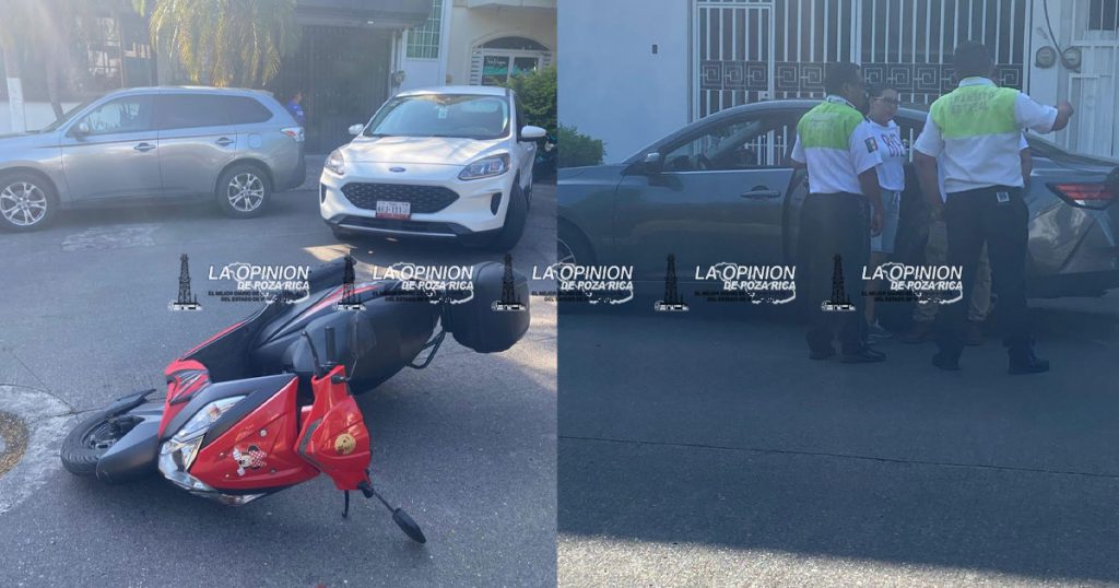 Motoneta es derribada en la Tajín Motoneta es derribada en la Tajín