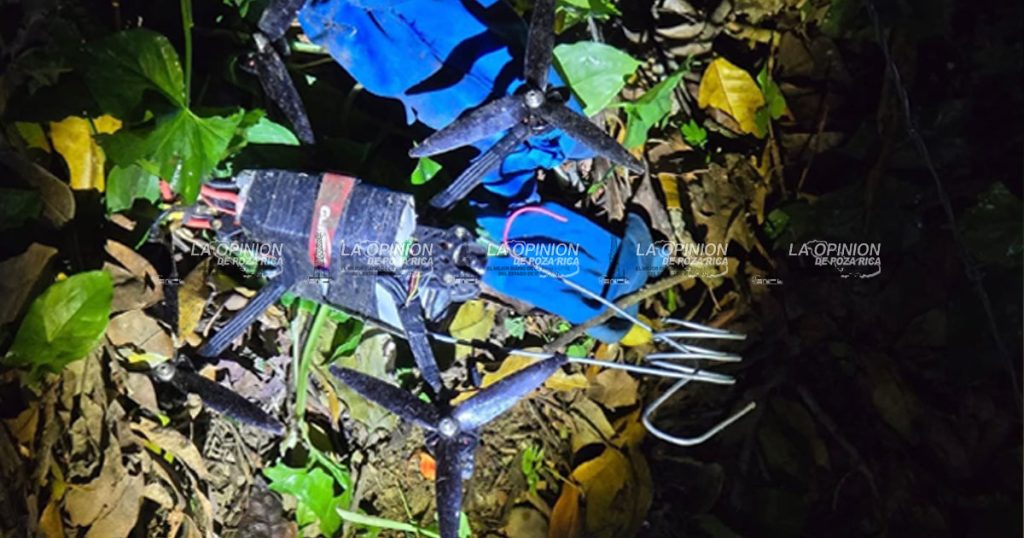 Descubren dron con explosivos en Coxquihui Descubren dron con explosivos en Coxquihui