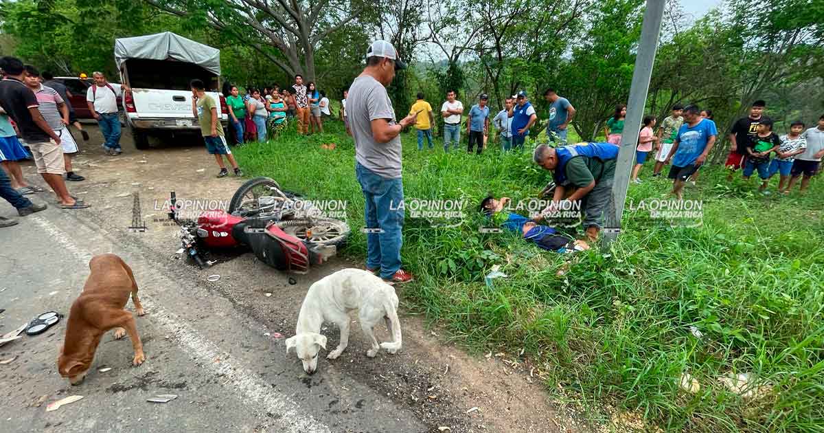 Pareja lesionada en aparatoso accidente Pareja lesionada en aparatoso accidente