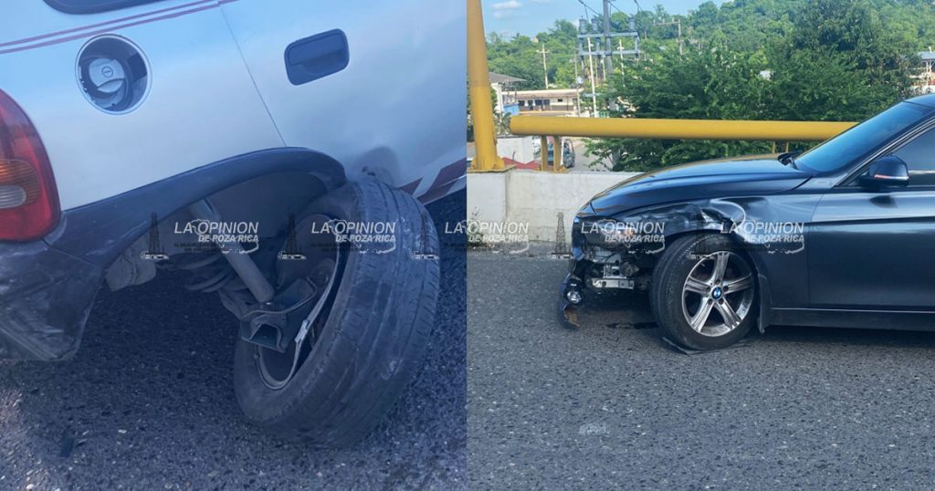 Chevy choca con BMW en Distribuidor Vial Chevy choca con BMW en Distribuidor Vial