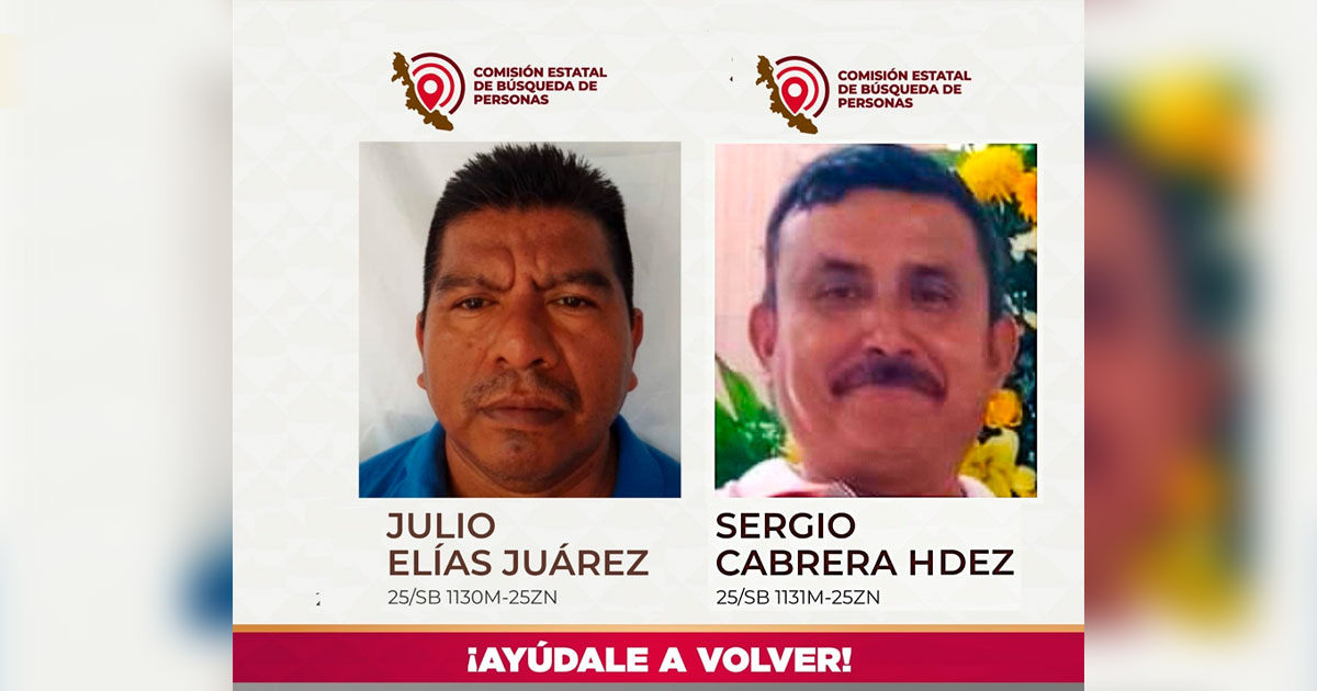 Reportan desaparecidos a dos varones de Tihuatlán Reportan desaparecidos a dos varones de Tihuatlán