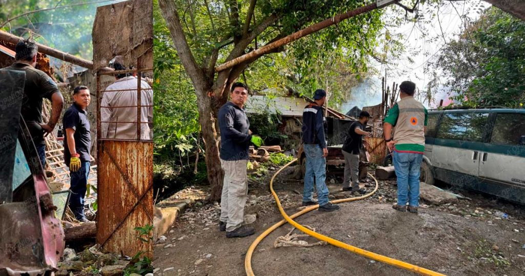 ¡Fuego arrasa taller de hojalatería! ¡Fuego arrasa taller de hojalatería!
