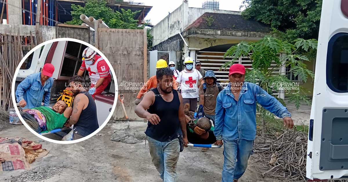 ¡Obrero cae de una altura aproximada a los dos metros! ¡Obrero cae de una altura aproximada a los dos metros!