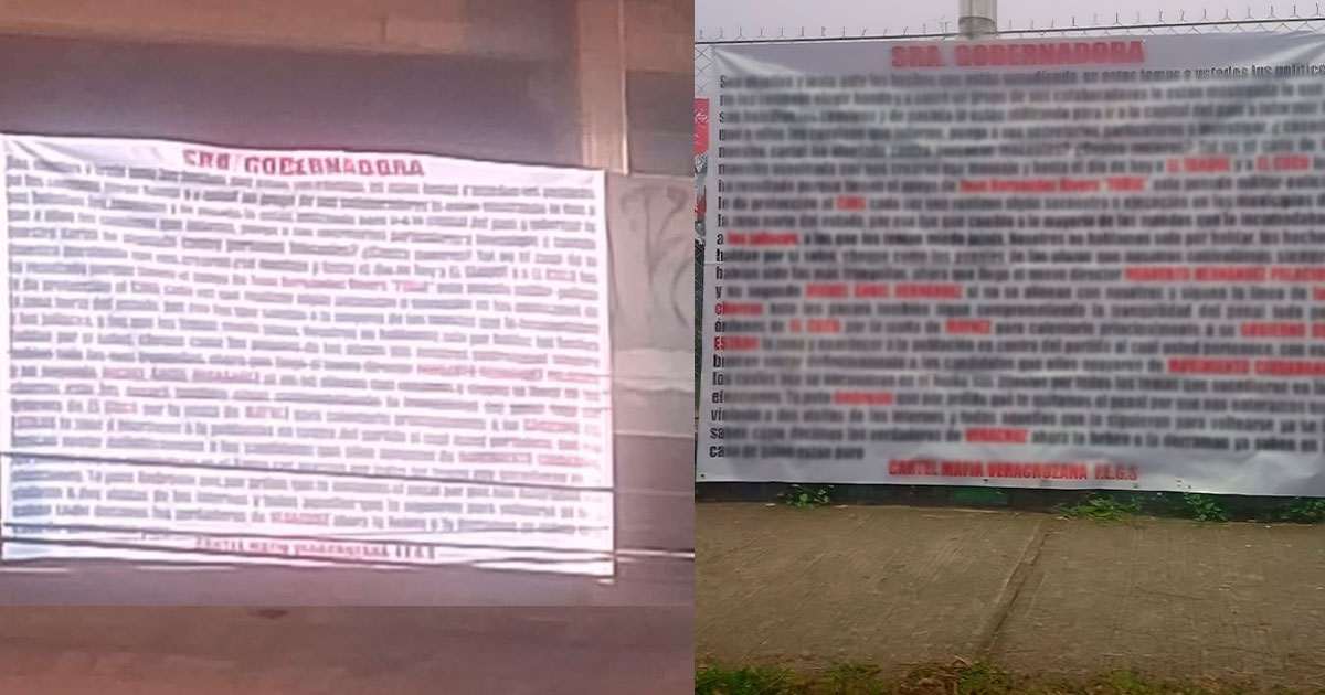 Colocan narcolonas en Poza Rica y Tuxpan Colocan narcolonas en Poza Rica y Tuxpan