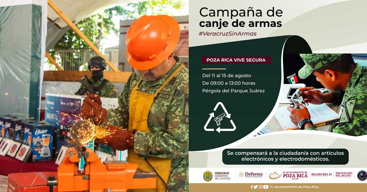 Invitan a canjear armas por aparatos electrodomésticos Invitan a canjear armas por aparatos electrodomésticos