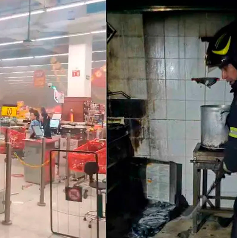 Controlan incendio en panadería de Soriana Controlan incendio en panadería de Soriana