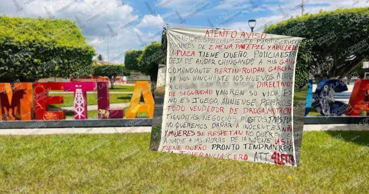 Cuelgan narcomanta contra mando policiaco Cuelgan narcomanta contra mando policiaco