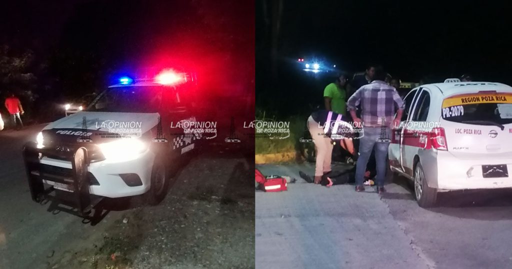 Ebrio motociclista chocó taxi Ebrio motociclista chocó taxi