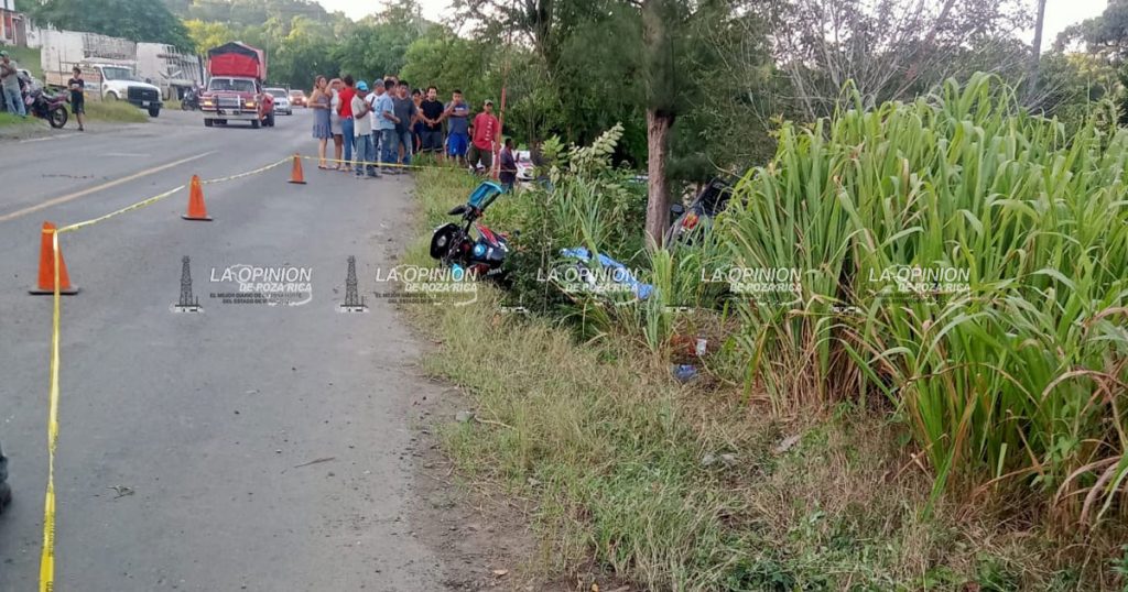 Fallece motociclista en fuerte choque Fallece motociclista en fuerte choque