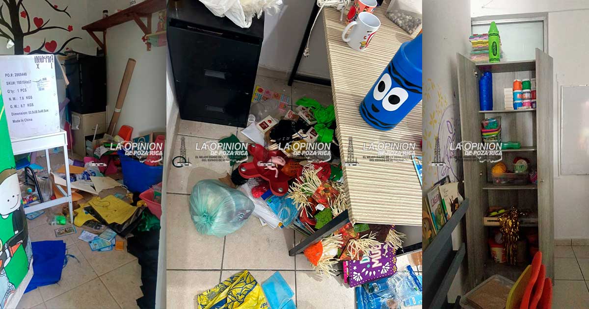 Causan daños y saquean kínder Causan daños y saquean kínder