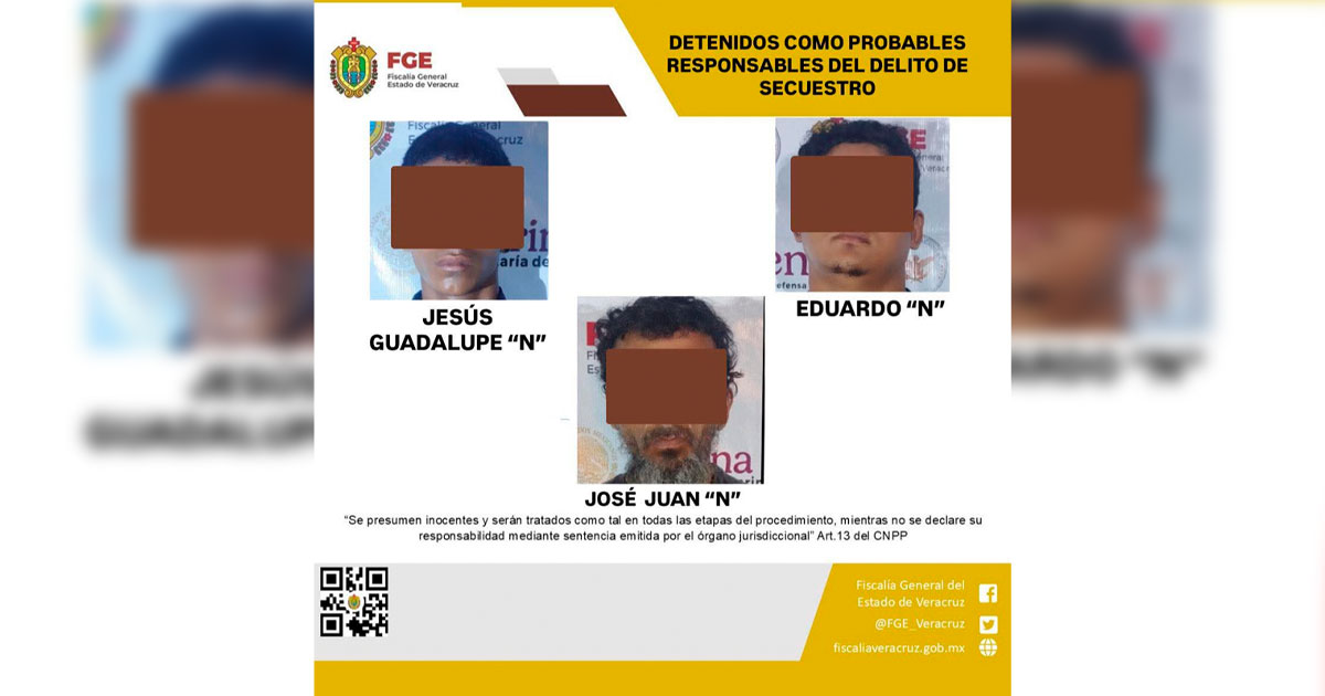 Detienen a tres por secuestro Detienen a tres por secuestro