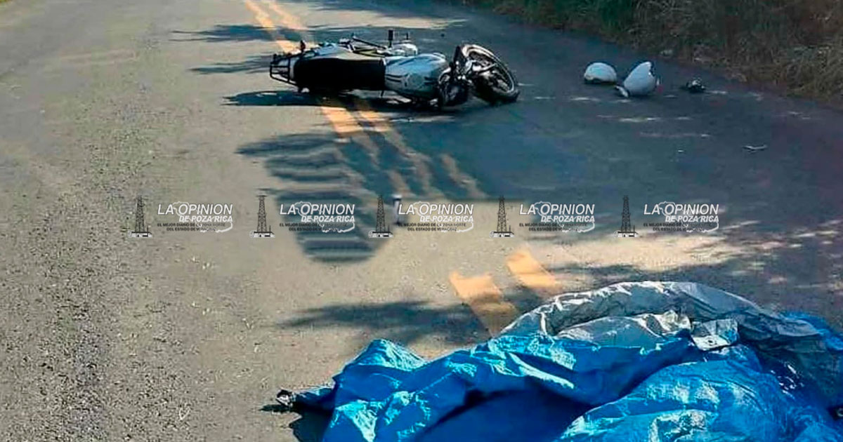 Fallece motociclista en accidente Fallece motociclista en accidente