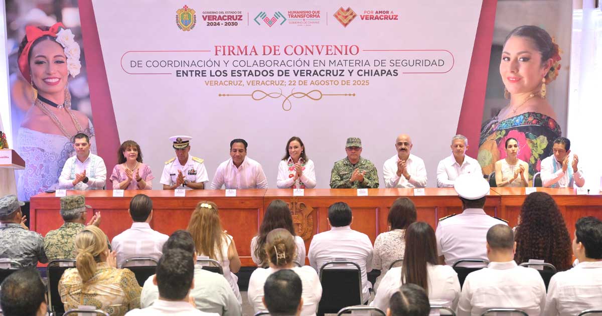 Sur del país se fortalece en seguridad con acuerdo entre Veracruz y Chiapas Sur del país se fortalece en seguridad con acuerdo entre Veracruz y Chiapas