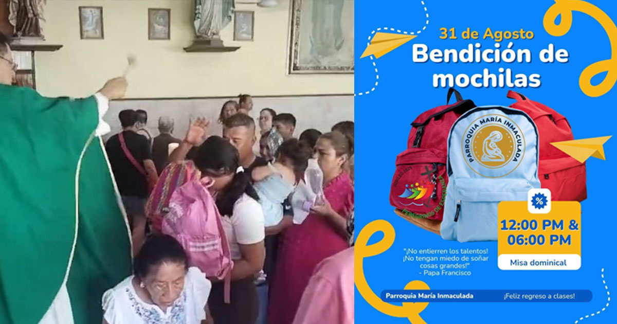 Invitan a la bendición de mochilas el domingo 31 de agosto Invitan a la bendición de mochilas el domingo 31 de agosto