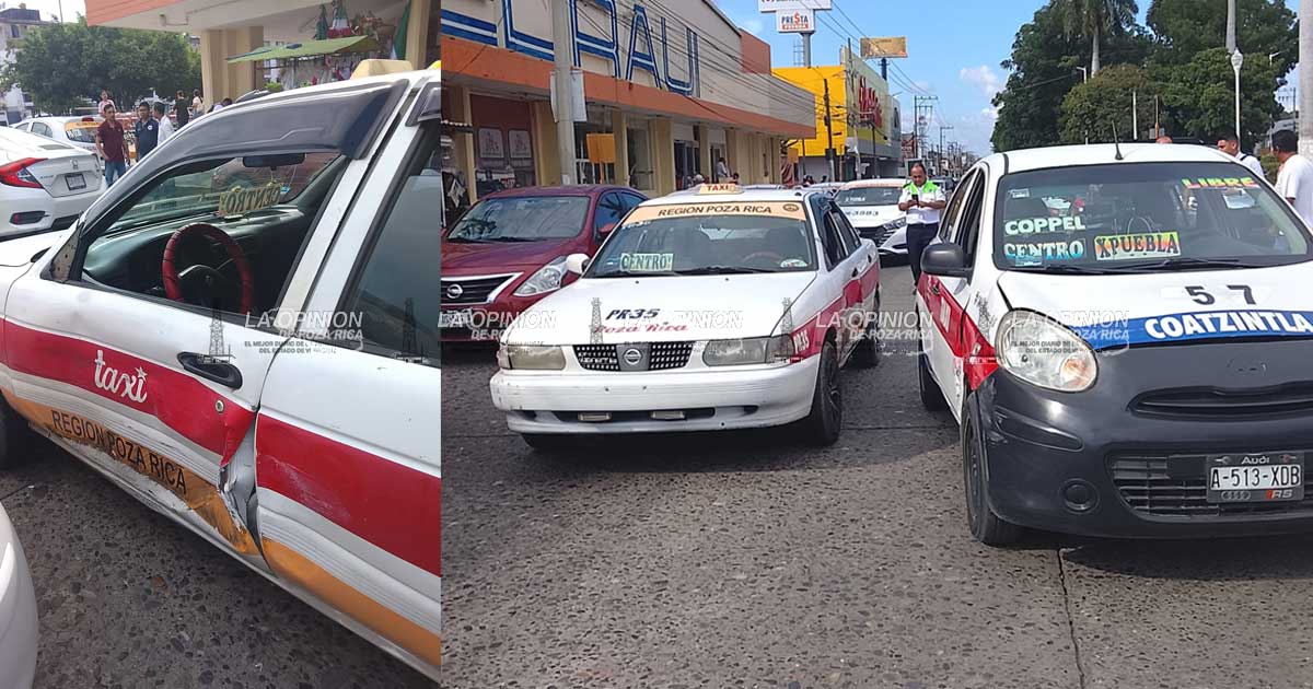 Chocan taxis en Ruiz Cortines Chocan taxis en Ruiz Cortines