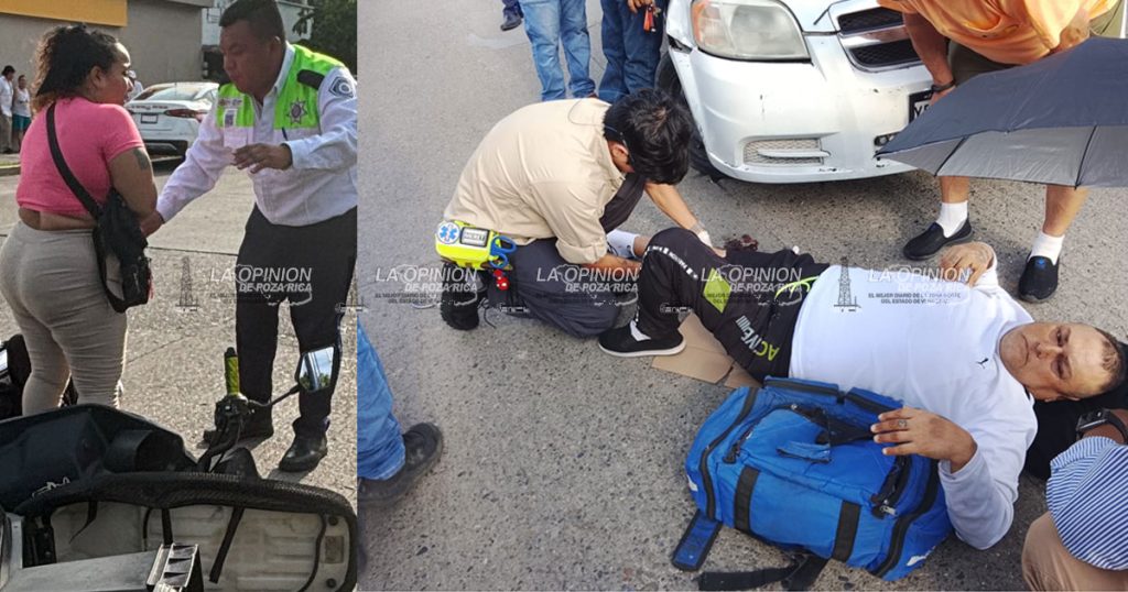 ¡Dos motociclistas lesionados! ¡Dos motociclistas lesionados!