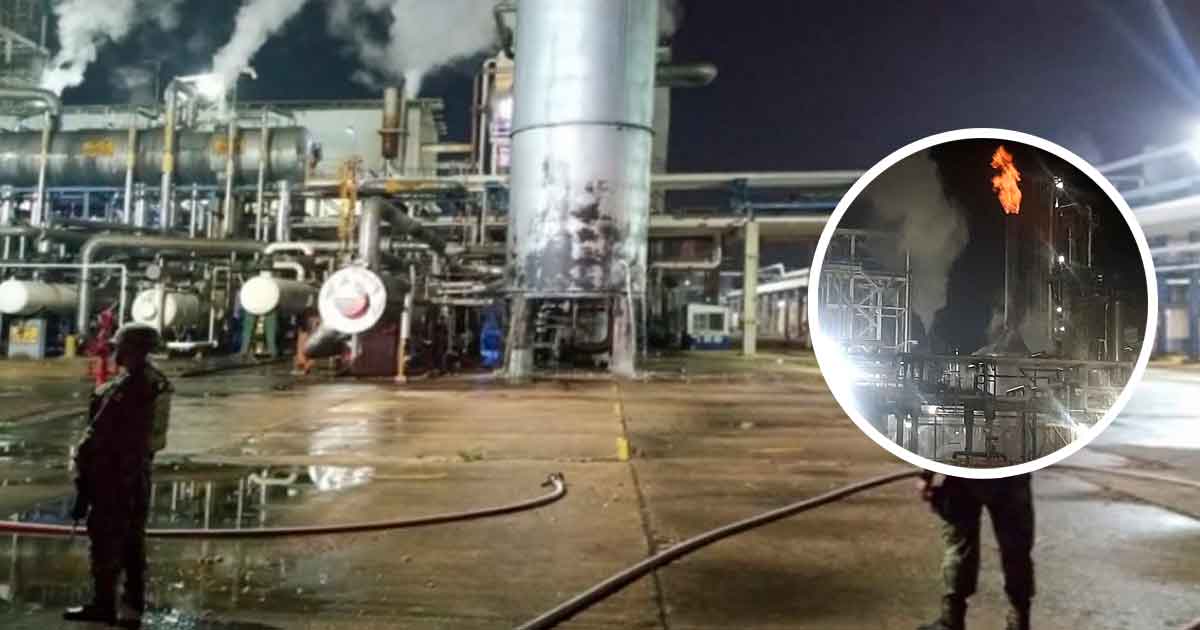 Seis trabajadores resultan quemados en accidente en complejo petroquímico de Cosoleacaque