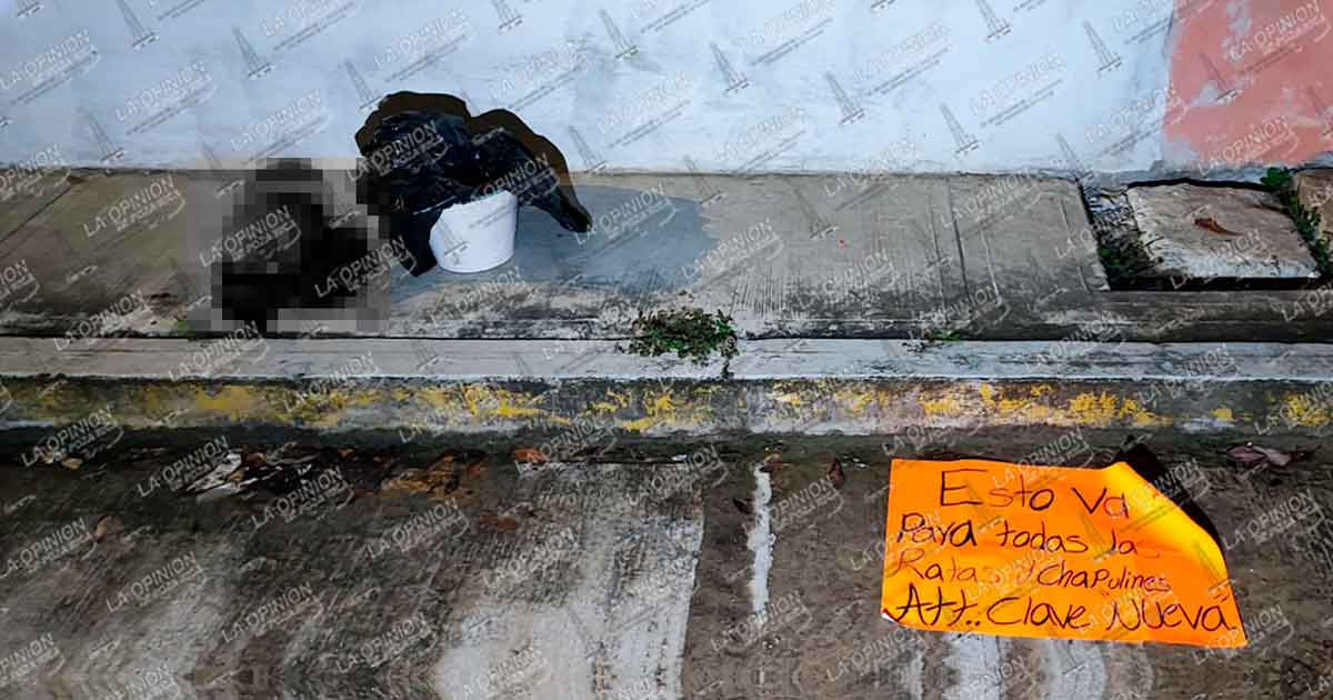 Dejan cabeza humana en la colonia Lomas de Plata