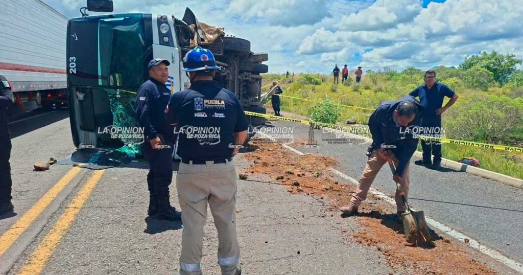 Cuatro lesionados de autobús en autopista Apizaco-Tejocotal Cuatro lesionados de autobús en autopista Apizaco-Tejocotal