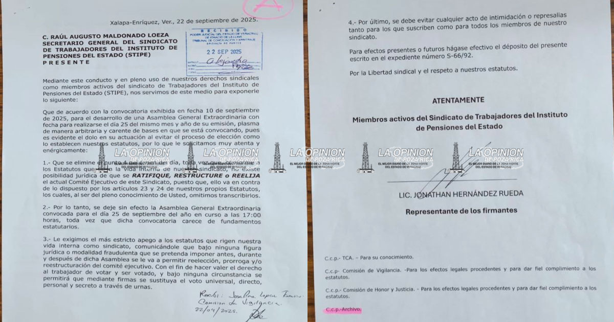Trabajadores del IPE denuncian ante el TCA intento de reelección ilegal del Stipe