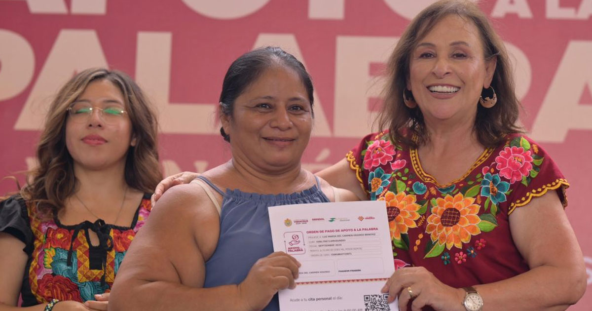 Mujeres que cuidan mujeres: Rocío Nahle entrega Apoyo a la Palabra en Tatahuicapan Mujeres que cuidan mujeres: Rocío Nahle entrega Apoyo a la Palabra en Tatahuicapan