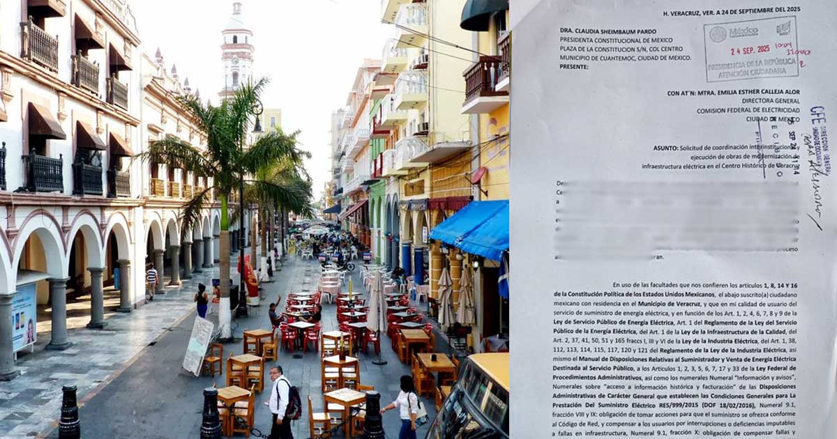 Empresarios piden a Sheinbaum intervenga ante fallas de CFE en Centro Histórico