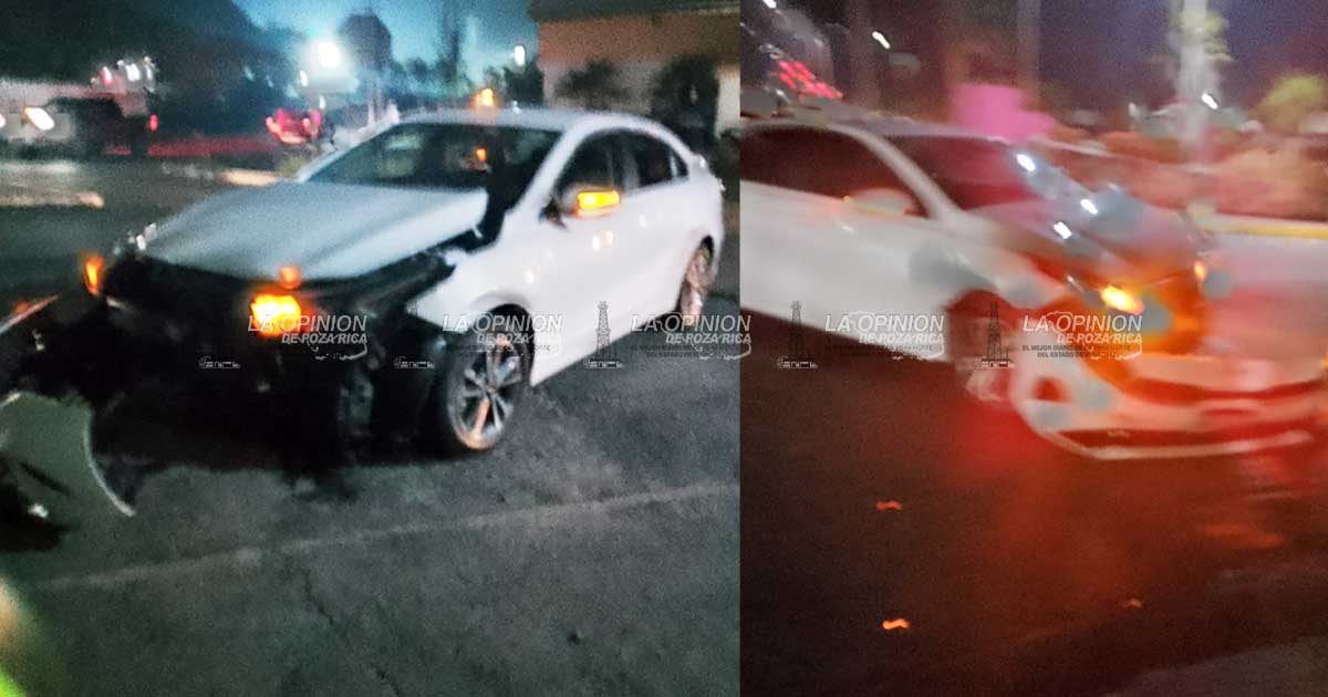Solo daños deja el choque de taxi y vehículo particular