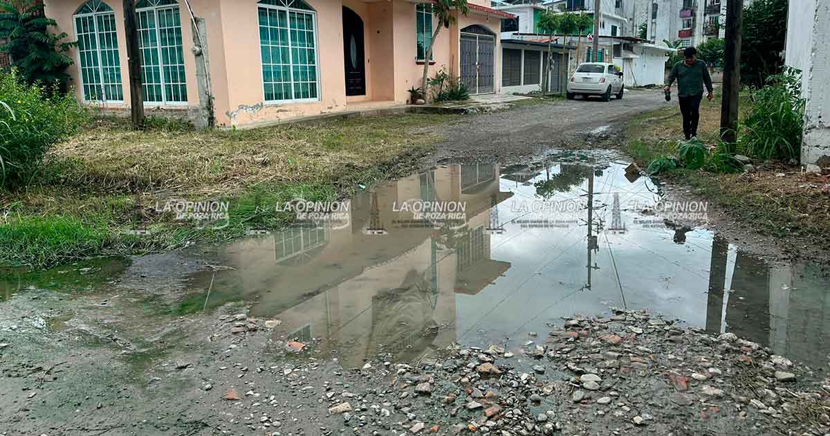Drenaje colapsado pone en riesgo salud de niños de la colonia Magisterio