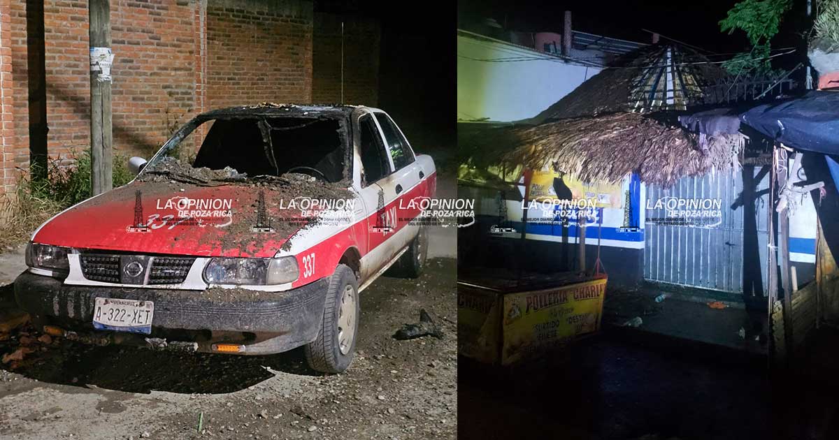 Incendian taxi y bar en distintos puntos de Álamo Incendian taxi y bar en distintos puntos de Álamo