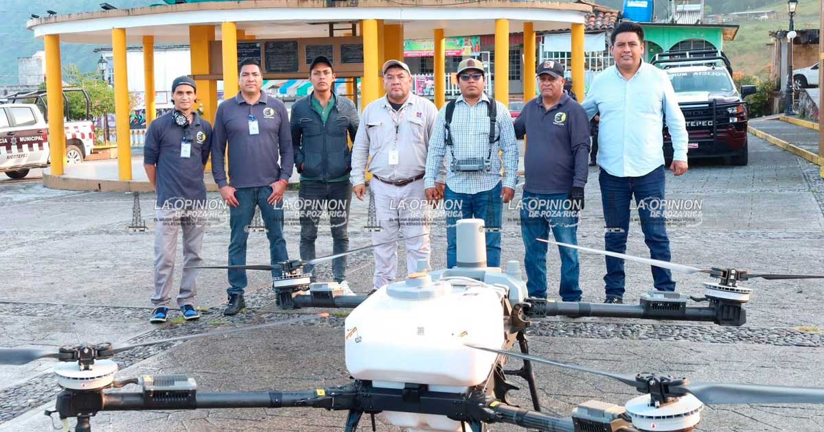 Fumigación con drones en El Tabacal para combatir el dengue