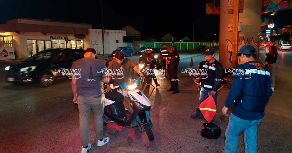 Derribó a joven motorizado Derribó a joven motorizado