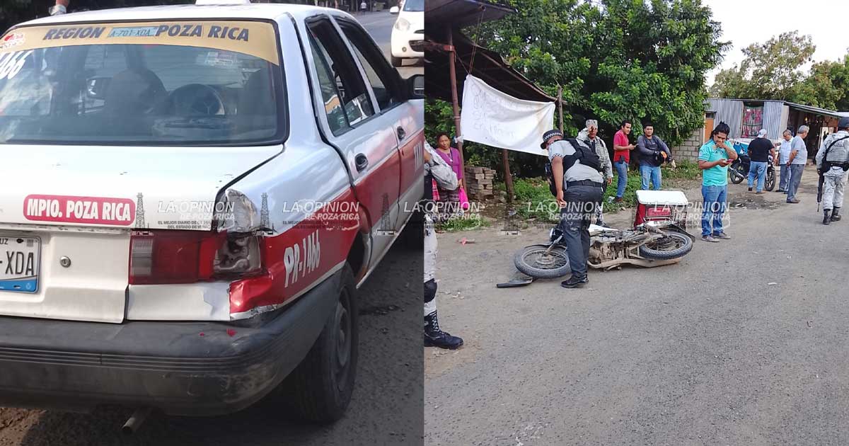 Motociclista lesionado en accidente Motociclista lesionado en accidente
