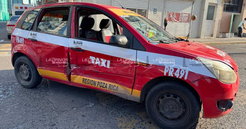 Auto vs. Taxi; se dieron con todo