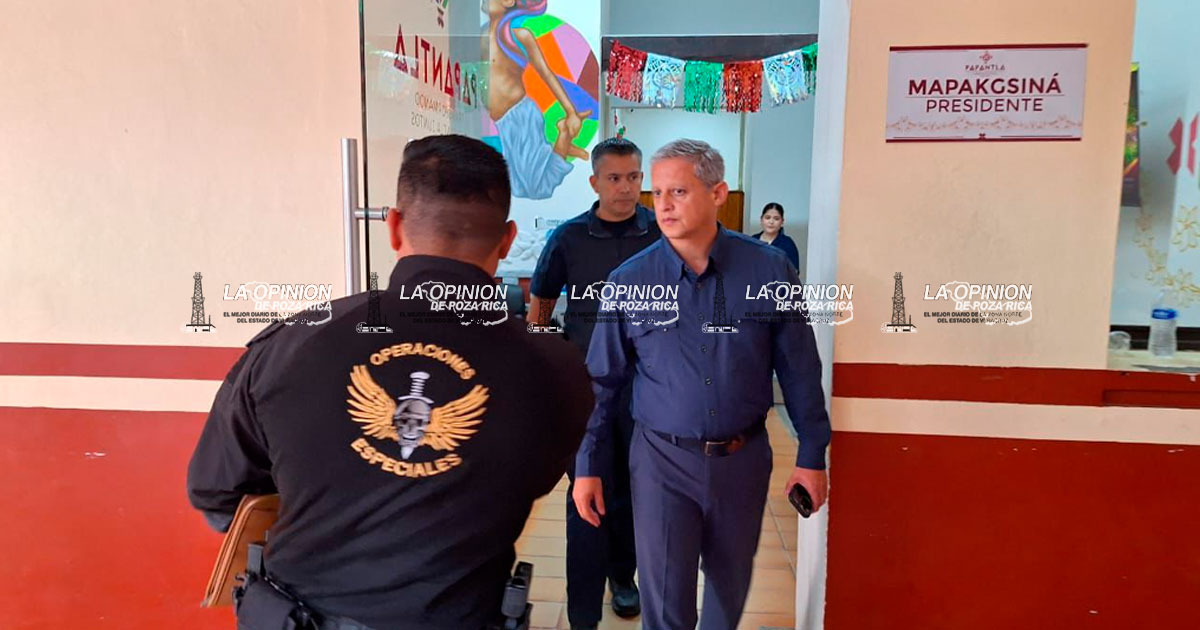 Secretario de seguridad, preside reunión en Papantla