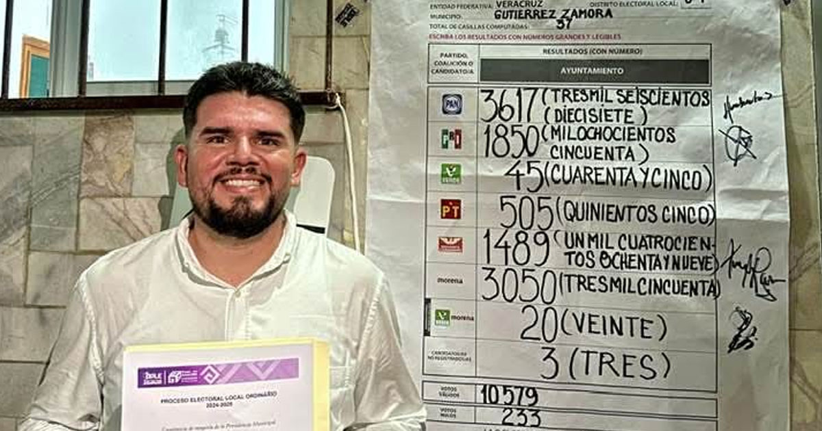 Ratifica TEV triunfo de Cachiz Silva en Gutiérrez Zamora