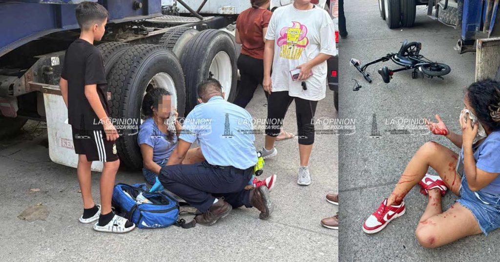 Terminó en urgencias tras aparatosa caída Una mujer de aproximadamente 30 años de edad terminó en la sala de urgencias la tarde de este miércoles, luego de sufrir un aparatoso accidente cuando circulaba en una bicicleta eléctrica por calles de la colonia Las Granjas.