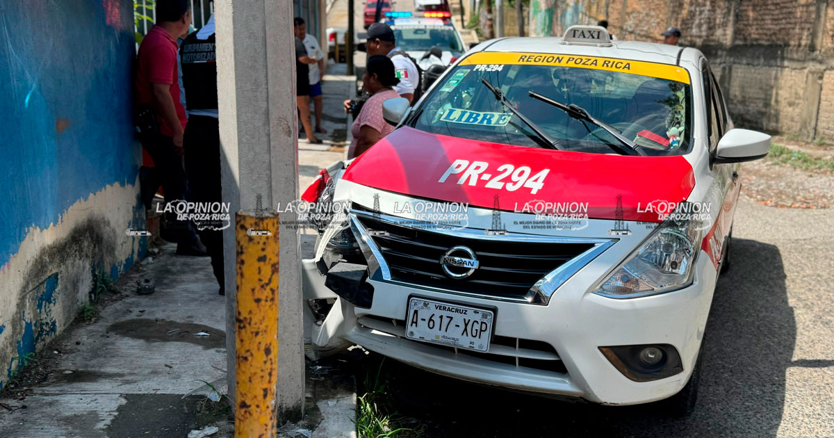 Perdió el control y chocó