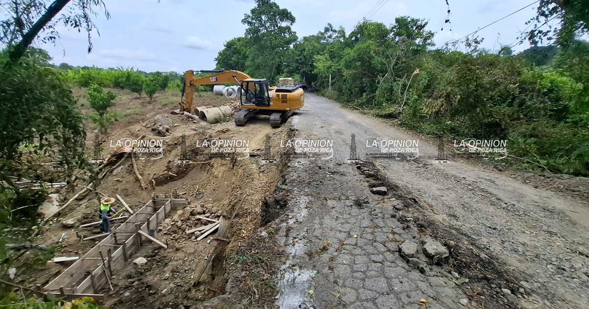 Reparan punto crítico de la vía Álamo-Castillo de Teayo