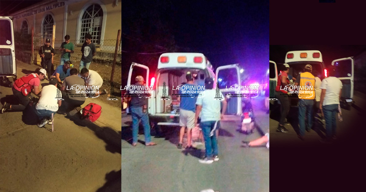 Joven mujer lesionada al derrapar en su motocicleta