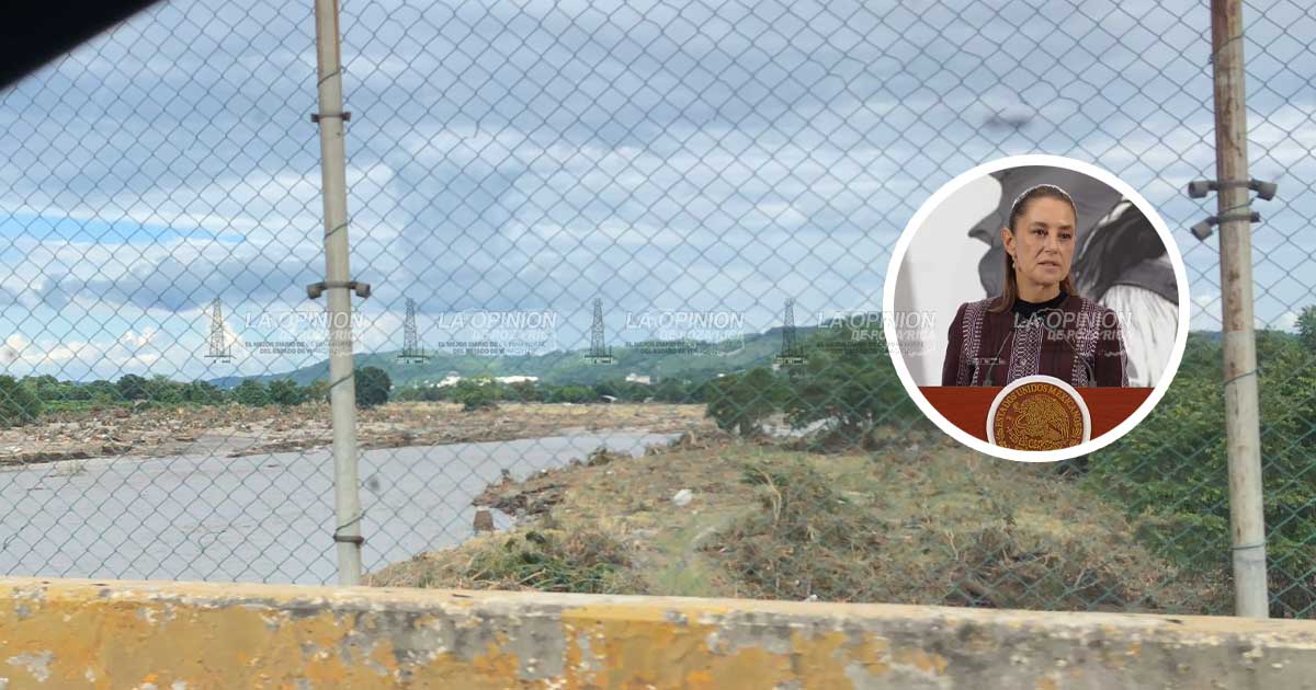 Sheinbaum analiza muro de contención en Poza Rica Sheinbaum analiza muro de contención en Poza Rica