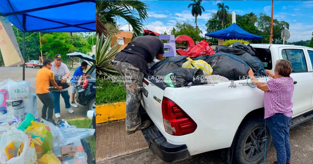 Maestros llevan apoyos a las familias afectadas por las lluvias