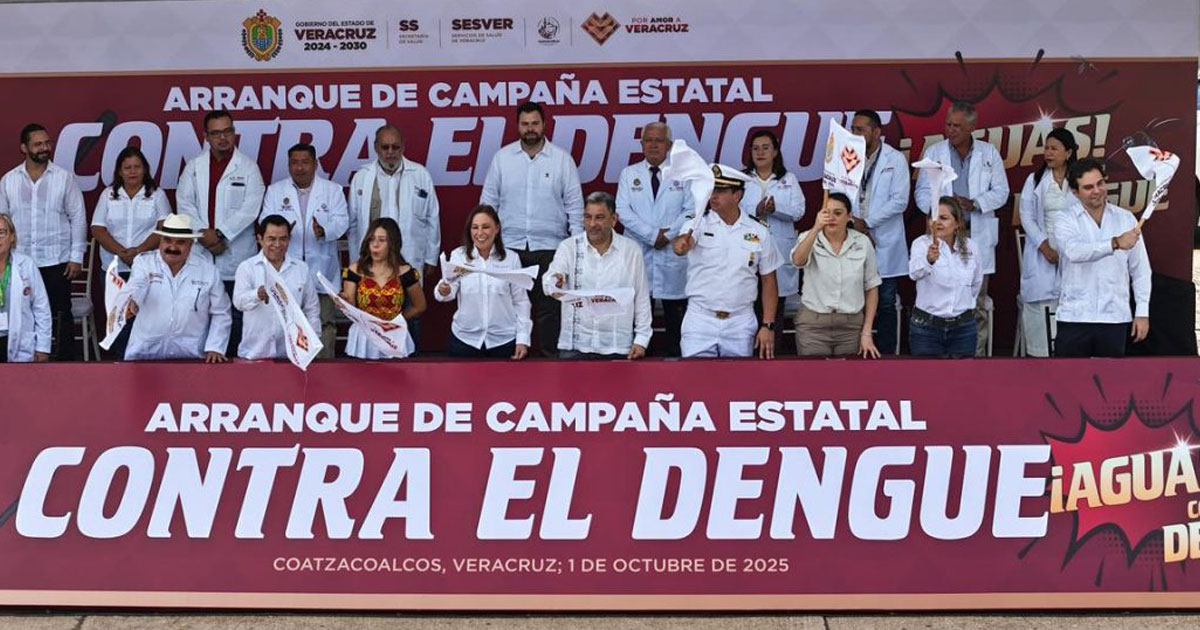 Veracruz declara meta de cero dengue con brigadas y participación social: Rocío Nahle