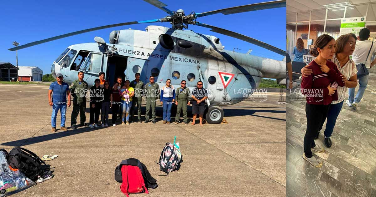 Maestra papanteca fue rescatada vía aérea