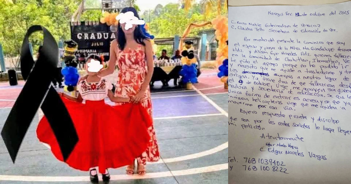 Cuerpos de la maestra y su hija no han podido ser trasladados a Naranjos